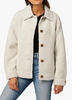 Hot BOBBIE BUTTON UP SHERPA JACKET Women JACKETS