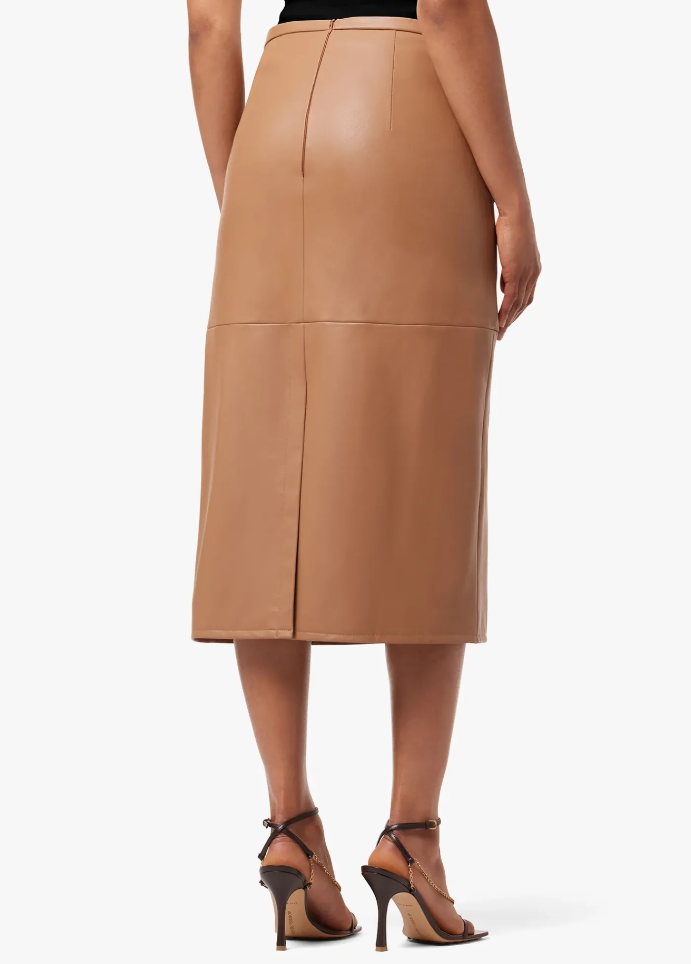 Sale DOREEN CROSS SEAMED FAUX LEATHER SKIRT Women SKIRTS / DRESSES
