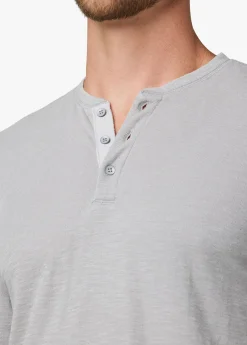 Fashion DWIGHT DOUBLE-FACE HENLEY TOPS / TEES