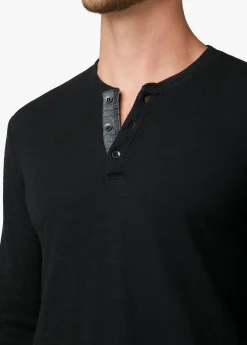 Fashion DWIGHT DOUBLE-FACE HENLEY TOPS / TEES