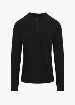 Fashion DWIGHT DOUBLE-FACE HENLEY TOPS / TEES