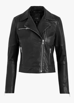 Best DYLAN LEATHER ZIP MOTO JACKET Women JACKETS