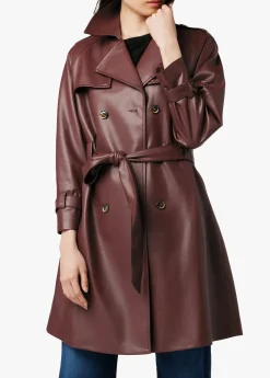 Discount ELIZA VEGAN LEATHER TRENCH Women JACKETS