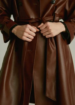 Discount ELIZA VEGAN LEATHER TRENCH Women JACKETS