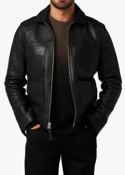 Sale ELLIS LEATHER JACKET OUTERWEAR