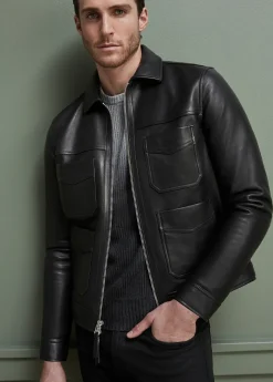 Sale ELLIS LEATHER JACKET OUTERWEAR