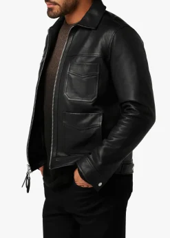 Sale ELLIS LEATHER JACKET OUTERWEAR