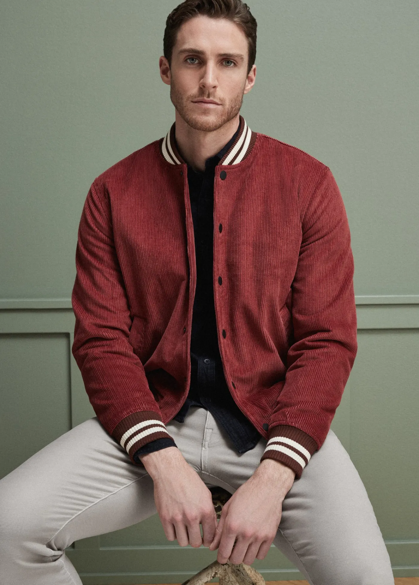 Hot IVY CORD BOMBER OUTERWEAR