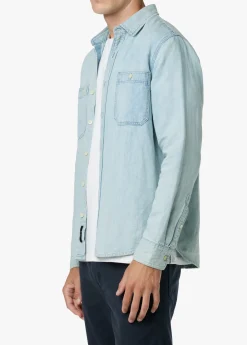 Hot LOU INDIGO LINEN SHIRT TOPS / TEES
