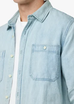 Hot LOU INDIGO LINEN SHIRT TOPS / TEES