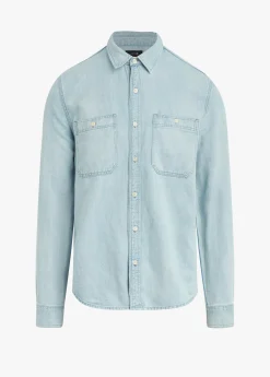 Hot LOU INDIGO LINEN SHIRT TOPS / TEES