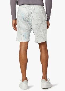 Fashion MARBLE DYE FRENCH TERRY FLEECE SHORT SHORTS