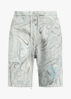 Fashion MARBLE DYE FRENCH TERRY FLEECE SHORT SHORTS