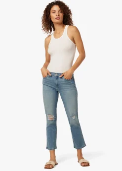 Fashion MID RISE STRAIGHT CROP Women STRAIGHT