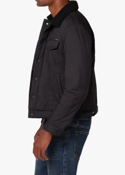 Online QUILTED BLACK TRUCKER JACKET OUTERWEAR