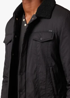 Online QUILTED BLACK TRUCKER JACKET OUTERWEAR