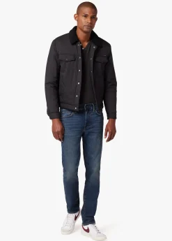 Online QUILTED BLACK TRUCKER JACKET OUTERWEAR