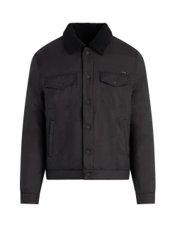 Online QUILTED BLACK TRUCKER JACKET OUTERWEAR