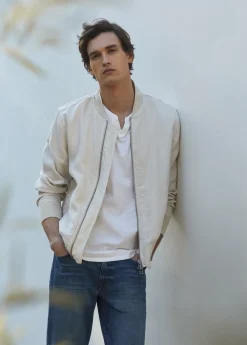 Fashion RAY LINEN BOMBER OUTERWEAR