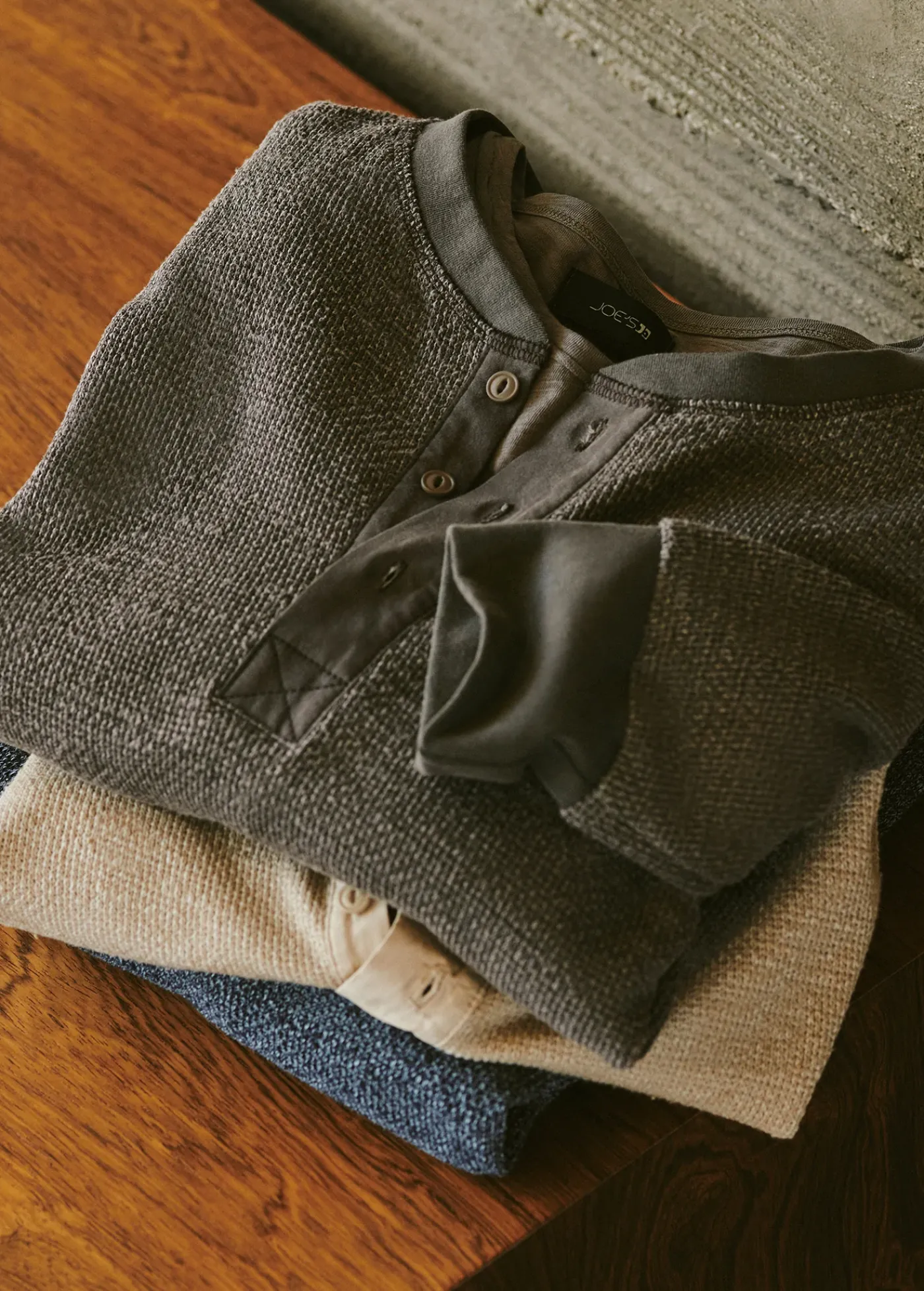 Discount TATE WAFFLE HENLEY TOPS / TEES