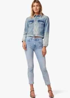 New THE JOEY SHRUNKEN DENIM JACKET Women JACKETS