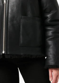 Discount THE LISA REVERSIBLE SHEARLING LEATHER JACKET Women JACKETS