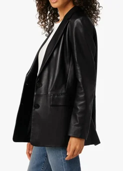 Sale THE NINA BOYFRIEND LEATHER BLAZER Women JACKETS