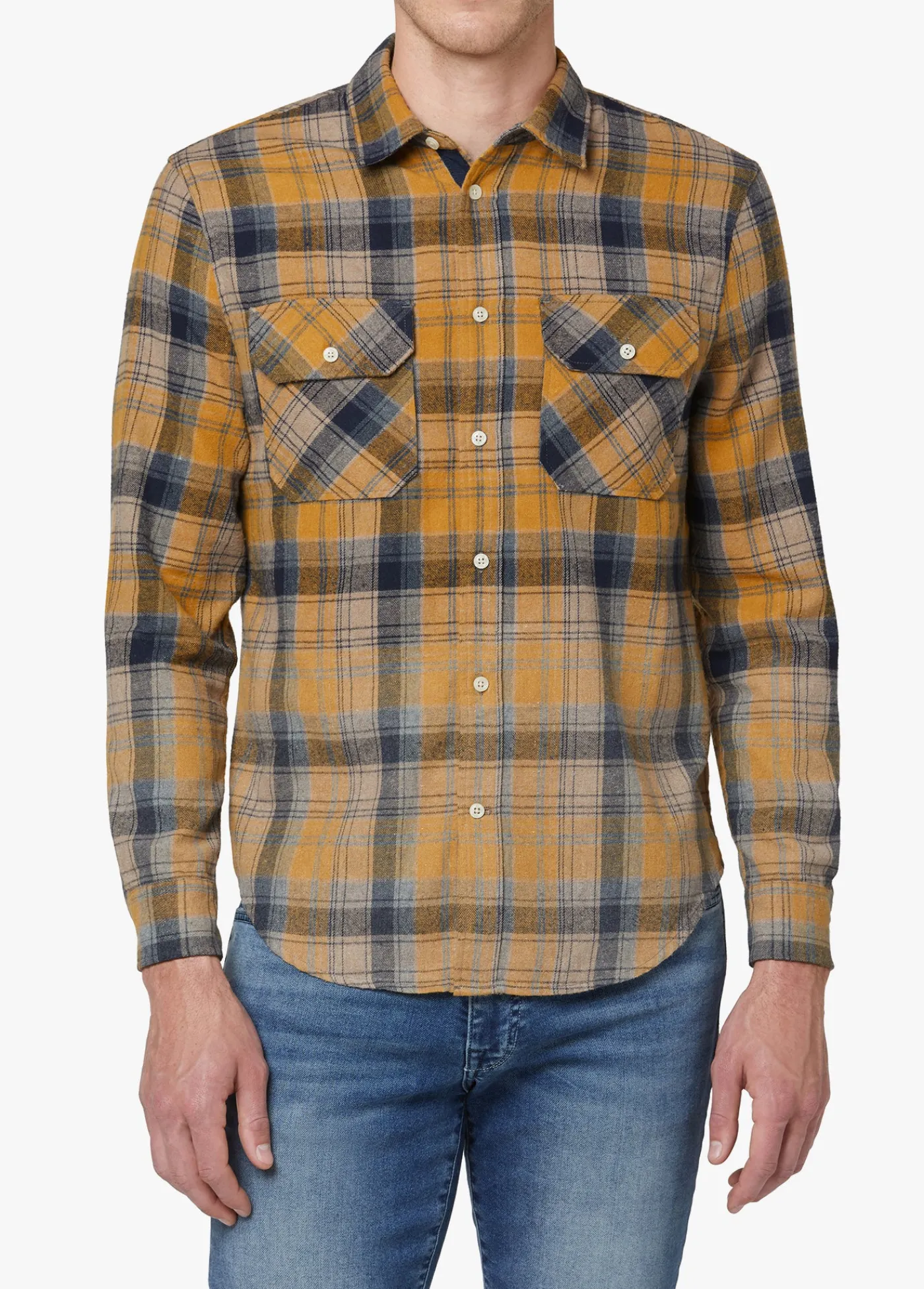 Sale THE SHIRT BRUSHED YELLOW UNISEX FLANNEL SWEATERS / HOODIES