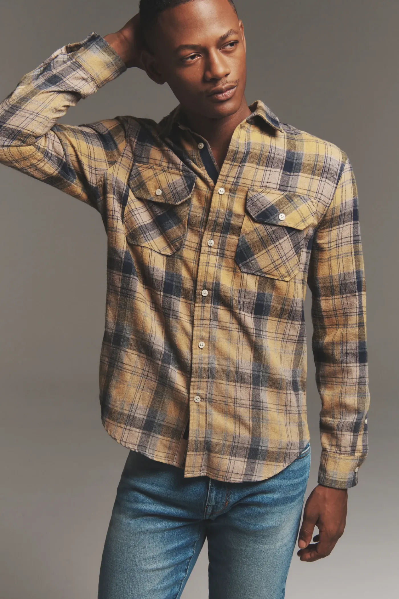 Sale THE SHIRT BRUSHED YELLOW UNISEX FLANNEL SWEATERS / HOODIES