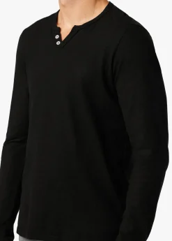 Fashion WINTZ L/S HEMP HENLEY TOPS / TEES