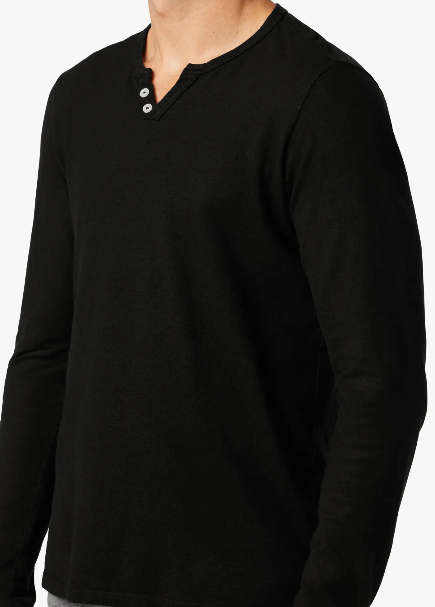Fashion WINTZ L/S HEMP HENLEY TOPS / TEES