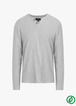 New WINTZ L/S HEMP HENLEY TOPS / TEES